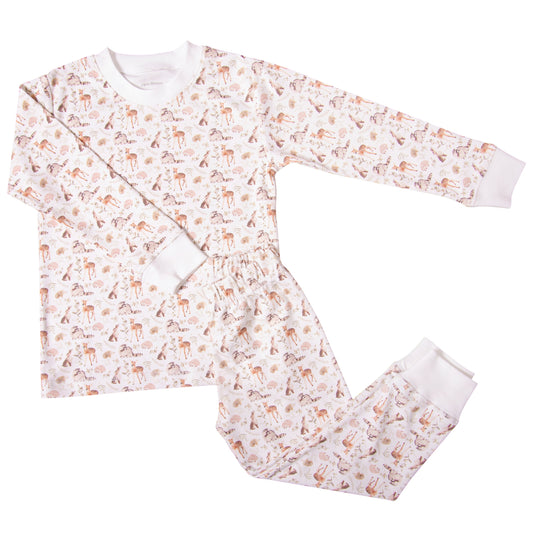 Kids PJ Pima cotton forest animals