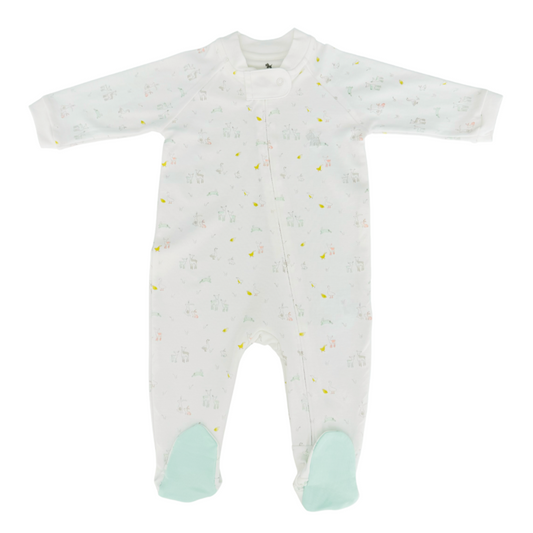 Footie pima cotton pastel ducks